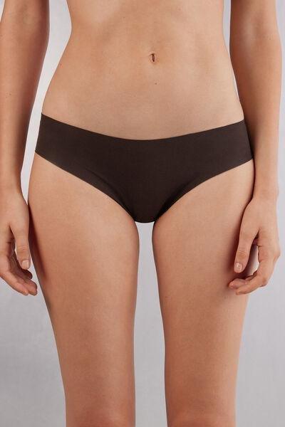 Brown Seamless Cotton Briefs, 5601_705J, large image number 0