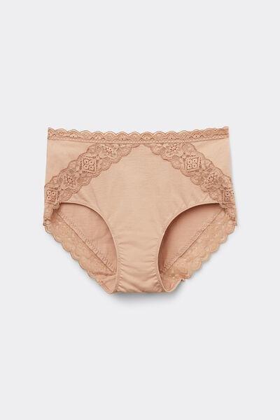 Beige Semi-High Rise Knickers, , large image number 2