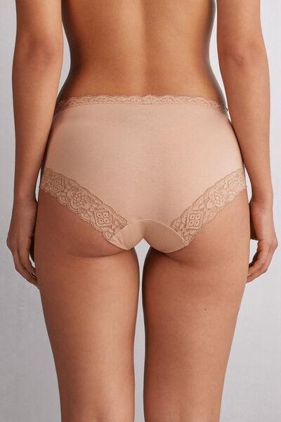 Beige Semi-High Rise Knickers, , large image number 3