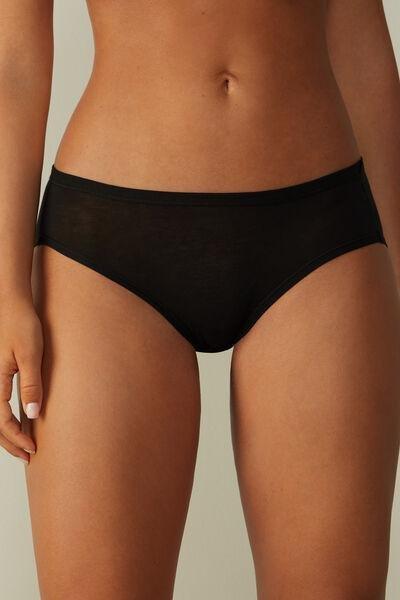 Black Ultralight Cotton Panties, , large image number 0