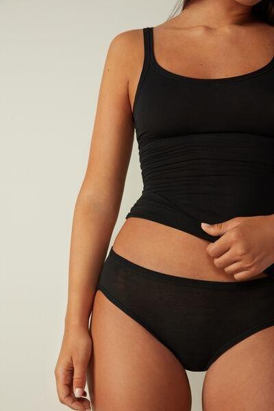 Black Ultralight Cotton Panties, , large image number 1