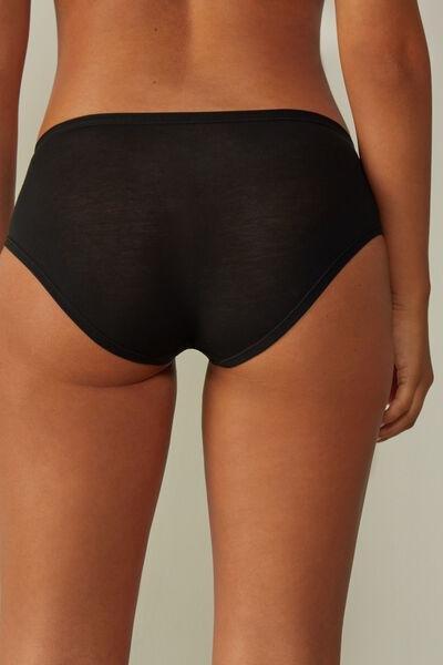 Black Ultralight Cotton Panties, , large image number 3