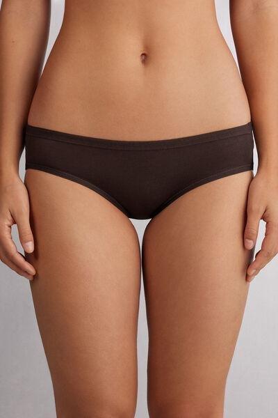 Brown Ultralight Cotton Briefs, 5601_705J, medium