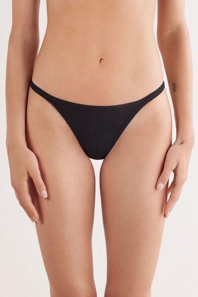 Black Senual Cotton Briefs, Black, large image number 1