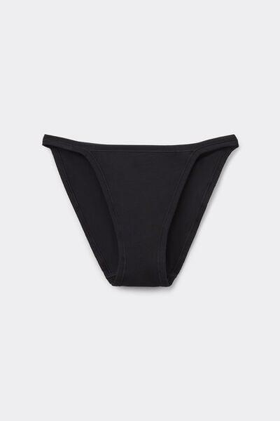 Black Senual Cotton Briefs, Black, large image number 3