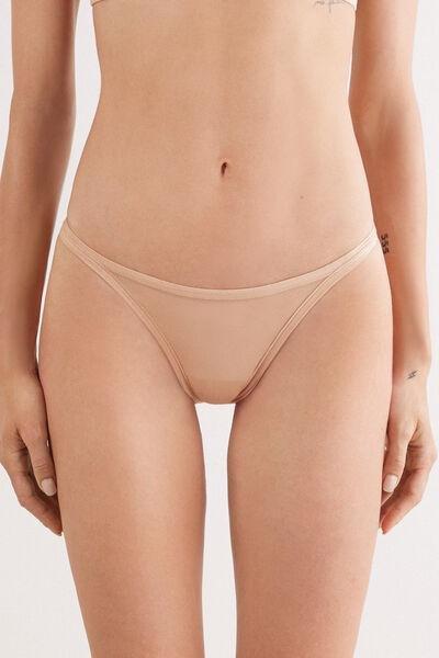 Beige Side Straps Briefs, Soft Beige, medium