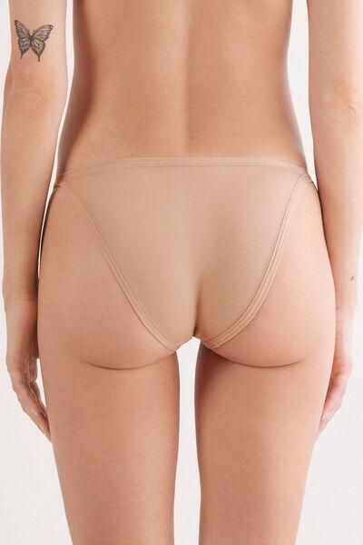Beige Side Straps Briefs, Soft Beige, large image number 3