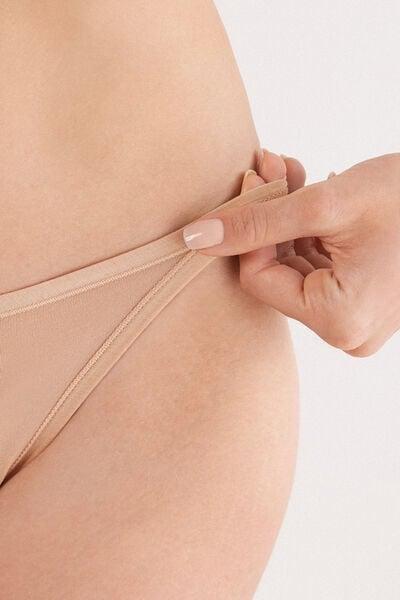 Beige Side Straps Briefs, Soft Beige, large image number 5