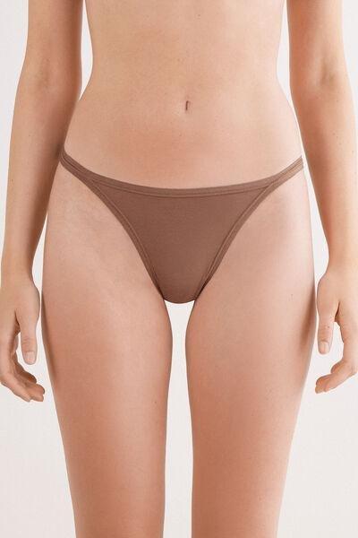 Beige Senual Cotton Briefs, Brown Mocha, large image number 0