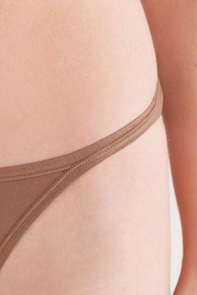 Beige Senual Cotton Briefs, Brown Mocha, large image number 5
