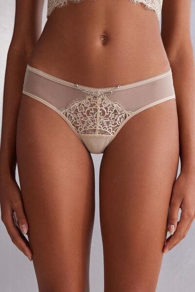 Beige Living In Luxe Briefs, , large image number 0
