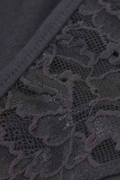 Black Delicate Pieces Lace Briefs, , large image number 4