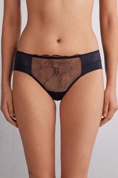 Black Hypnotic Details Knickers, Black, large image number 0