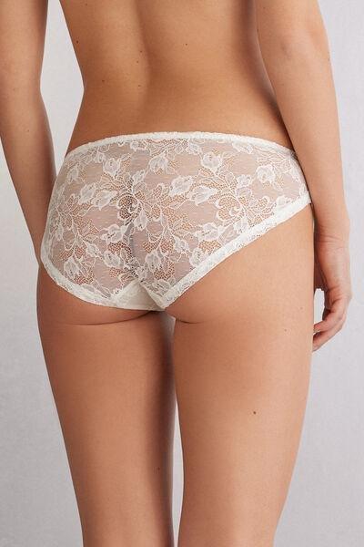 White Simplest Pleasures Lace Briefs, , large image number 3