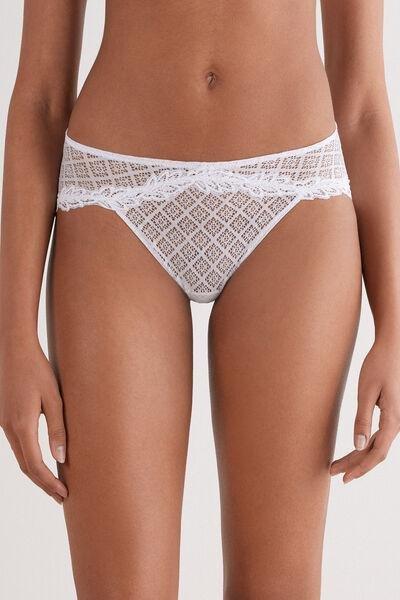 White Sophisticated Allure Knickers, , large image number 0