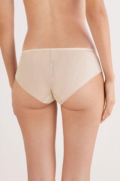 Beige Luxury Dreams Floral Embroidery Knickers, Natural, large image number 2