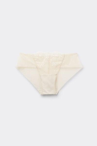 Beige Luxury Dreams Floral Embroidery Knickers, Natural, large image number 3