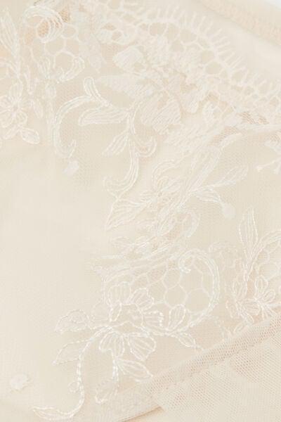 Beige Luxury Dreams Floral Embroidery Knickers, Natural, large image number 4