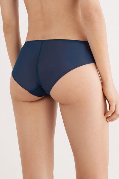 Blue Luxury Dreams Floral Embroidery Knickers, 5601_937J, large image number 4