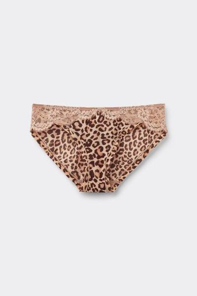 Beige Animal Print Pretty Savage Knickers, 5601_938J, large image number 3