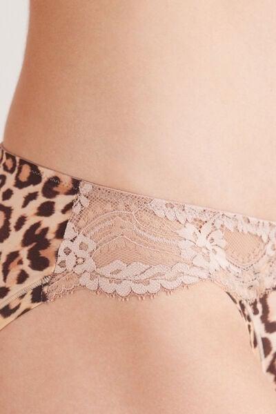 Beige Animal Print Pretty Savage Knickers, 5601_938J, large image number 5