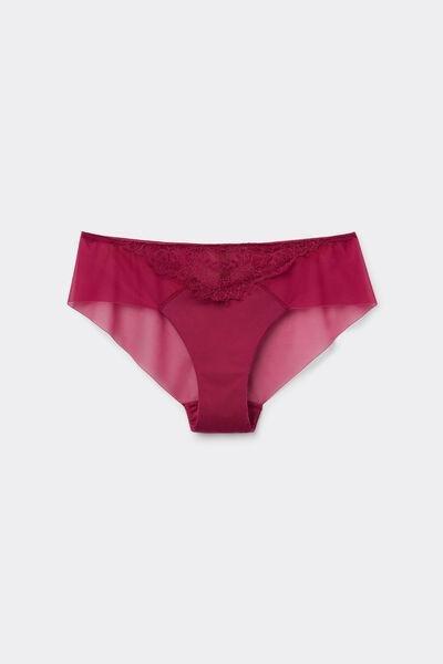 Red Sheer Glamour Lace Knickers, 5601_940J, large image number 0