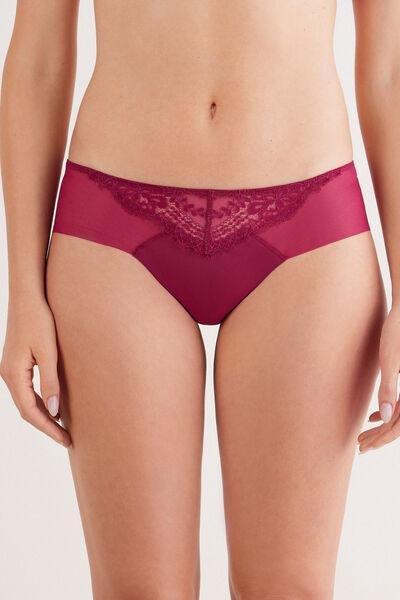 Red Sheer Glamour Lace Knickers, 5601_940J, large image number 1