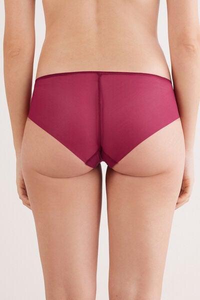 Red Sheer Glamour Lace Knickers, 5601_940J, large image number 3