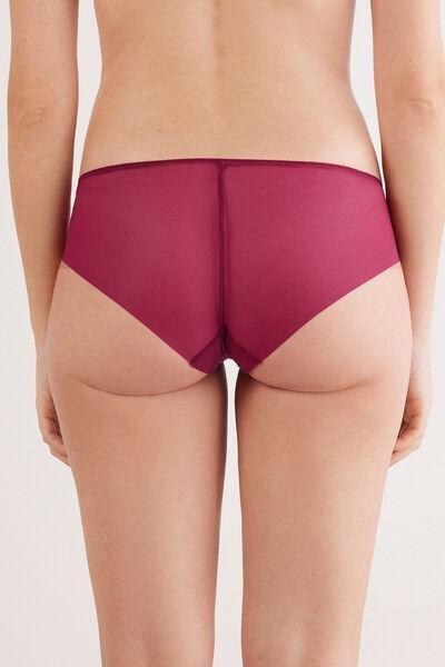 Red Sheer Glamour Lace Knickers, 5601_940J, large image number 4