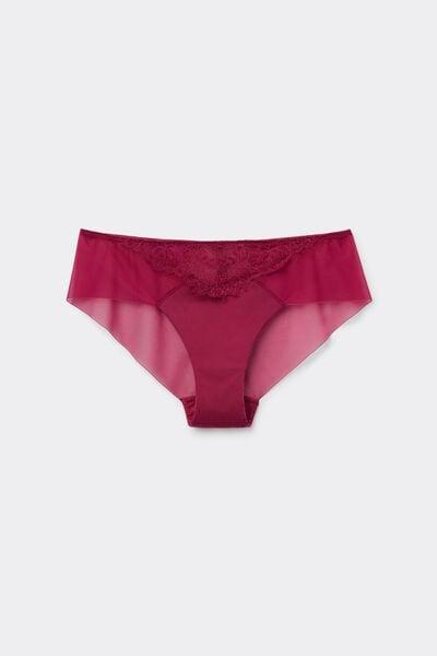 Red Sheer Glamour Lace Knickers, 5601_940J, large image number 4