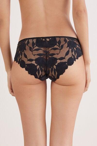 Black All About Flowers Briefs, Black, large image number 2