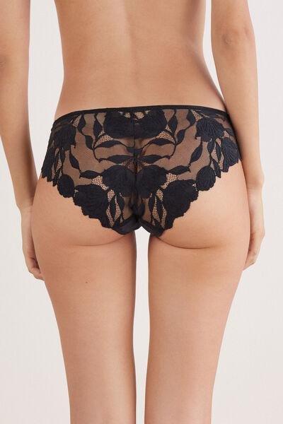 Black All About Flowers Briefs, Black, large image number 3
