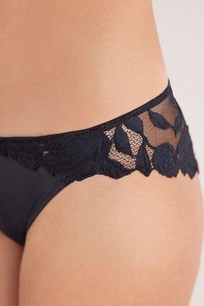 Black All About Flowers Briefs, Black, large image number 5