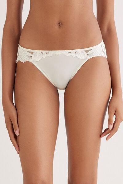 White All About Flowers Embroidered Slip, Powder White, large image number 1