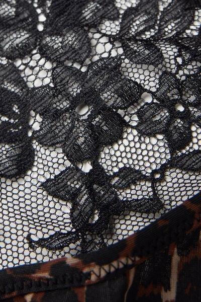 Brown Sensual Attitude Animal Print Lace Knickers, 5601_030K, large image number 4