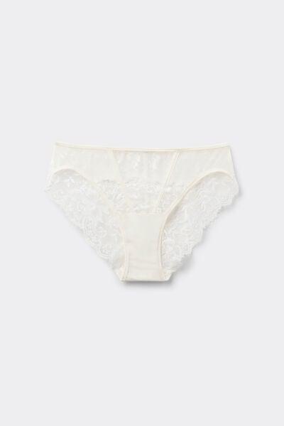 Ivory Ethereal Embrace Knickers, Powder White, large image number 3