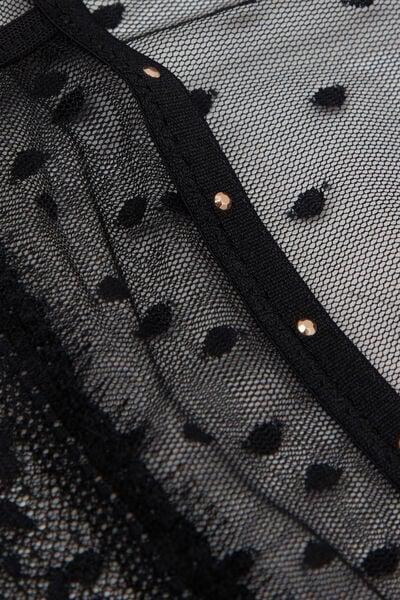 Black Flirt Fearlessly Side Straps Knickers, Black, large image number 4