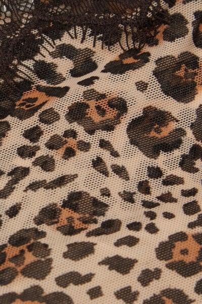 Brown Simply Iconic Animal Print Tulle Knickers, 5601_061K, large image number 4