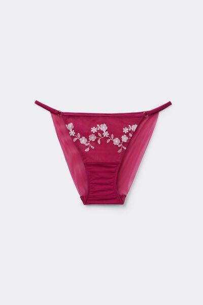 Pink Brighten Your Day Side Straps Tulle Briefs, 5601_110K, large image number 3