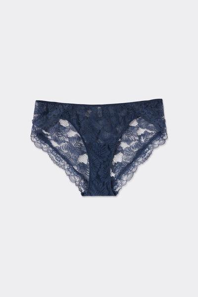 Navy Fanciful Flowers Denim-Inspired Lace Knickers, 5601_186K, large image number 3