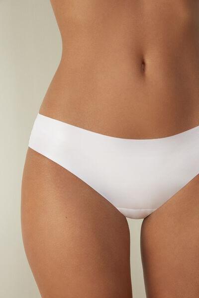White Seamless Microfibre Briefs, , large image number 3