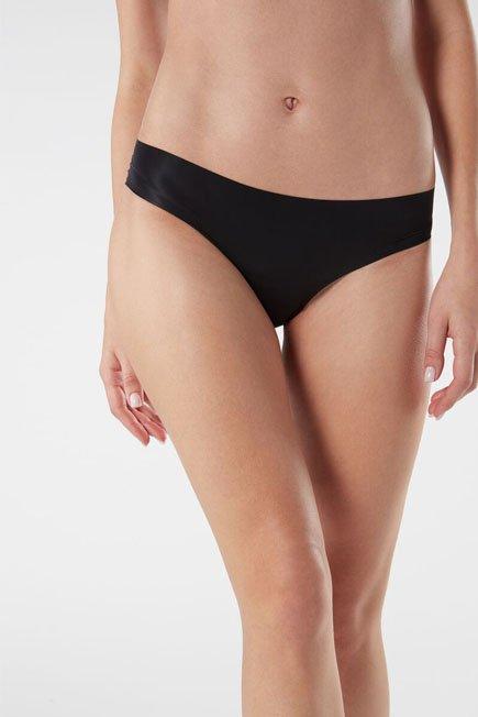 Black Seamless Microfibre Briefs, , medium