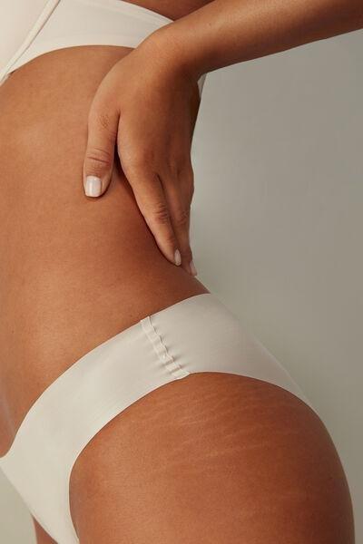 White Silk Seamless Briefs, , large image number 3