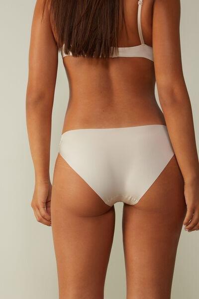 White Silk Seamless Briefs, , large image number 5