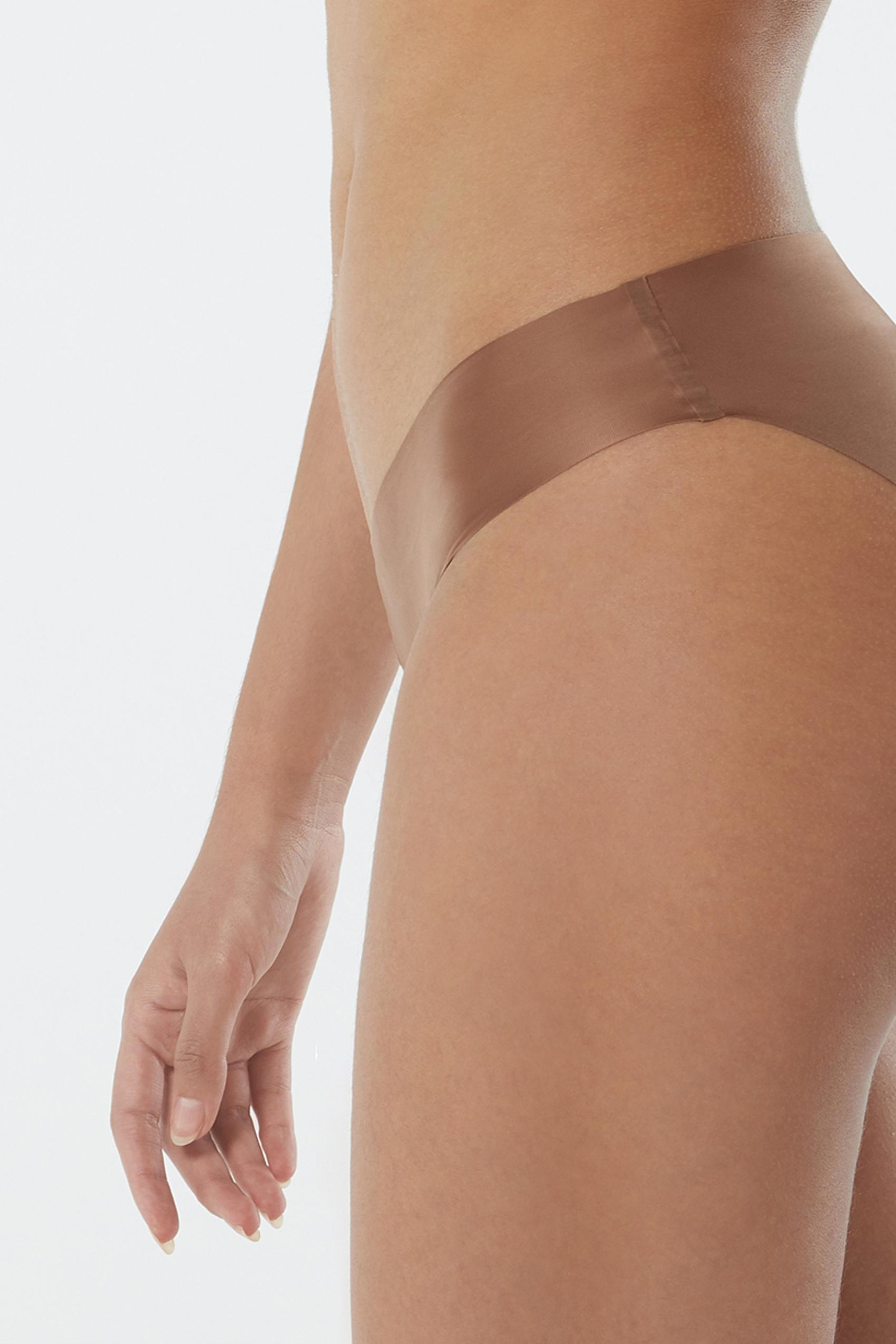 Beige Seamless Microfibre Briefs, , large image number 5