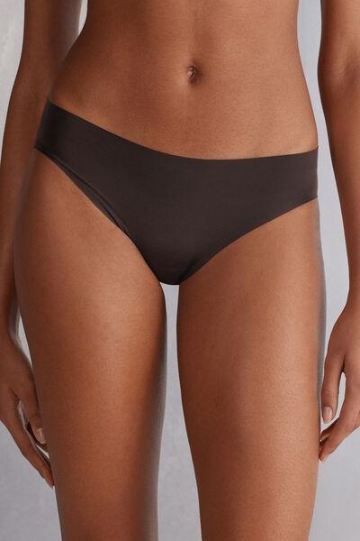 Brown Seamless Microfiber Panty, , large image number 0