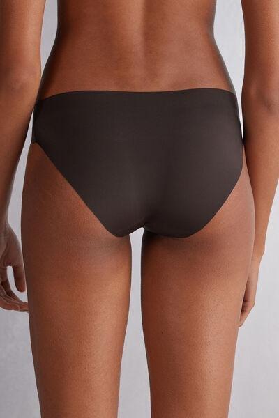 Brown Seamless Microfiber Panty, , large image number 3