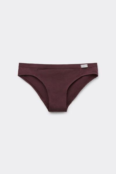 Burgundy Natural Cotton Briefs, 5601_028K, large image number 3