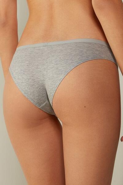 Intimissimi - Light Grey Blend Cotton Briefs, Women