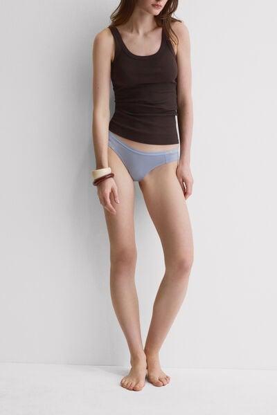 Blue Natural Cotton Panties, 5601_064K, large image number 1